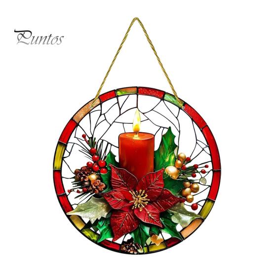 Christmas Party Hanging Supplies Tree Ornaments, Acrylic Festive Pendants with Lanyard for Seasonal Home Ornaments Holiday Decoration, Indoor
