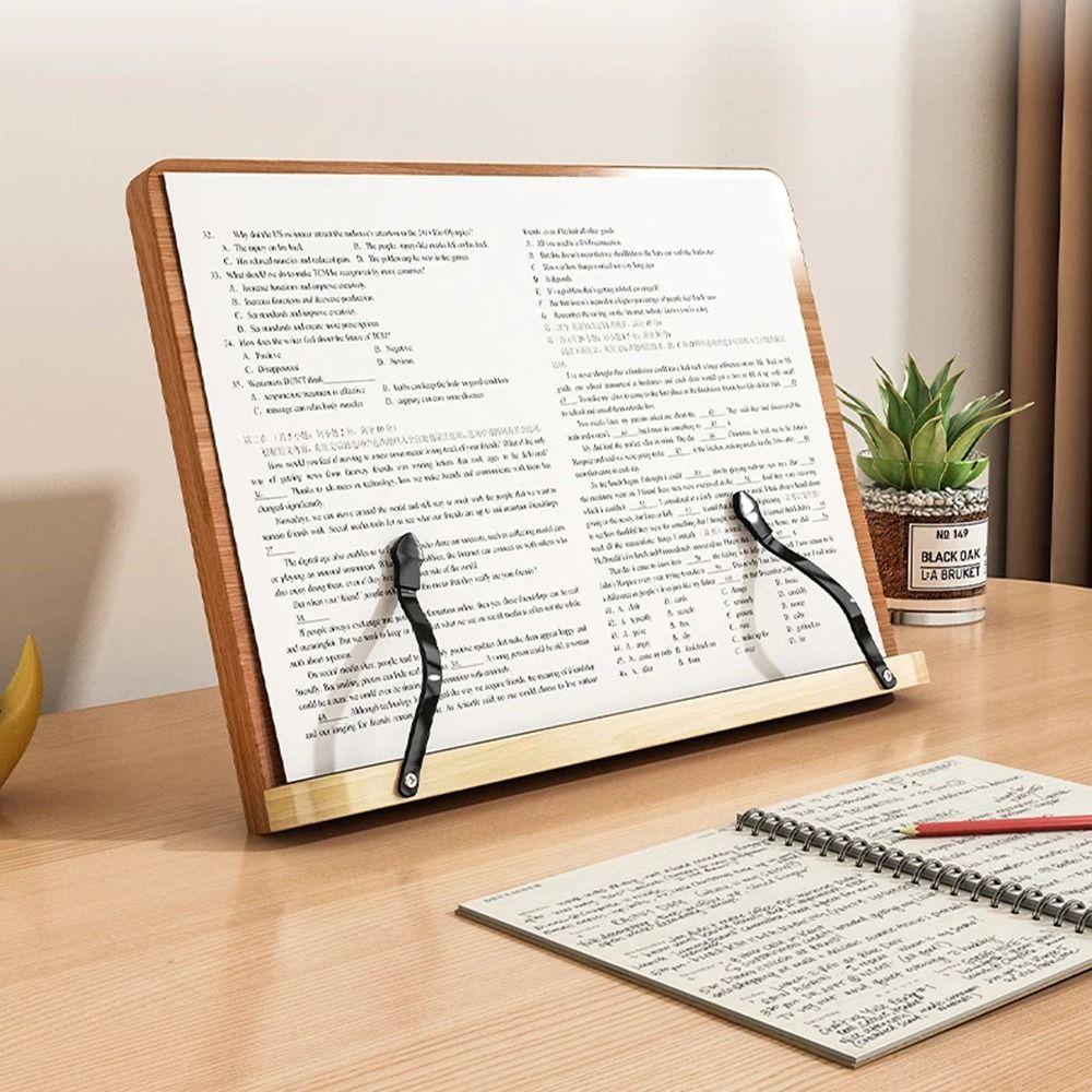 Adjustable Angle Wooden Reading Stand Multi-Position Support Reading Rest Tablet  Note-taking