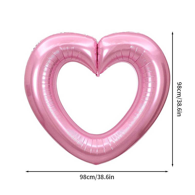 Red Love Heart Shape Foil Balloons Valentines Wedding Party Decorations Birthday Party Decor Photo Props Baby Shower Supplies