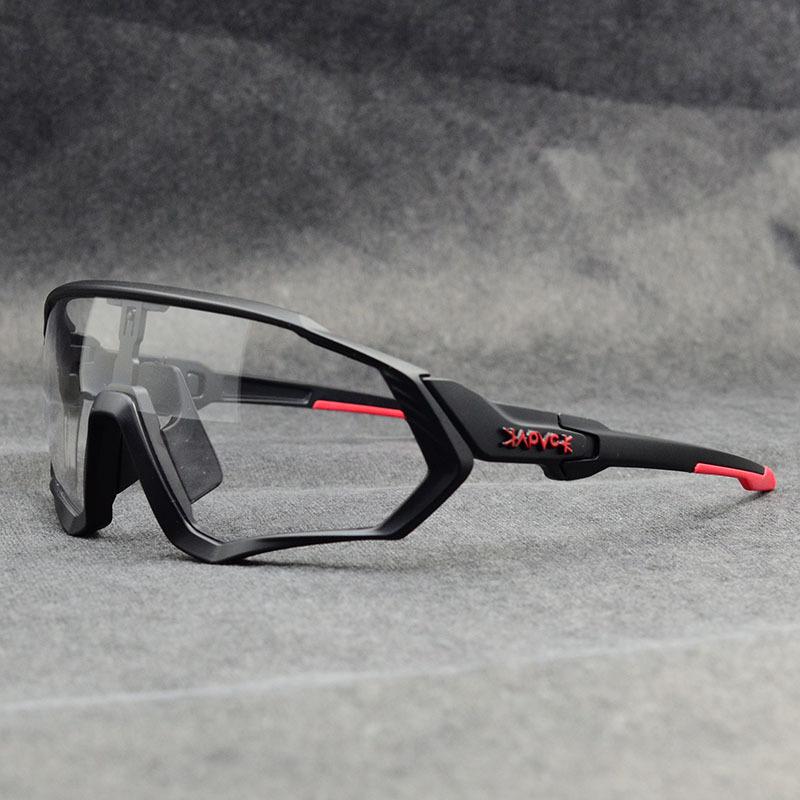 Color-changing cycling glasses with myopia running sports bicycle driving windproof eye protection