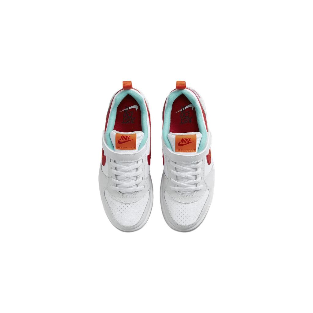 Nike Court Borough Comfortable Versatile Non-Slip Shock Absorbing Durable Low-Top Skate Shoes Kids sneaker Beige Orange FD4636-161