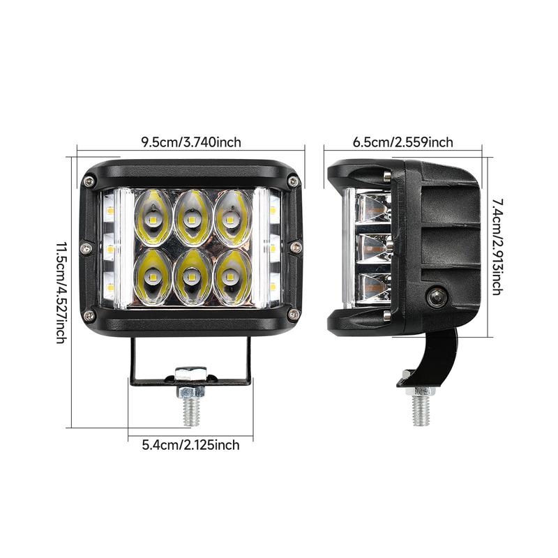12LED Offroad Spot Flood Combo Work Light Bar LED for Car Truck Boat Tractor Spotlight Light Bar Car Headlights Fog Lamp