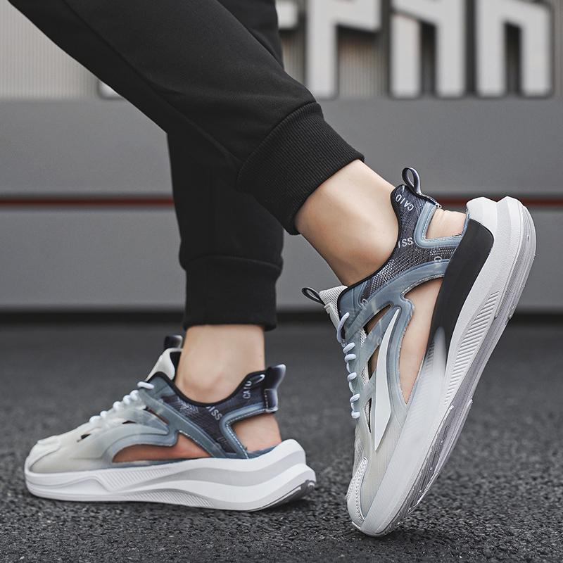 Men Sport Sandals Summer Women Beach Shoes White School Students Mesh Running Sneakers Couple Shoes Breathable Large Size