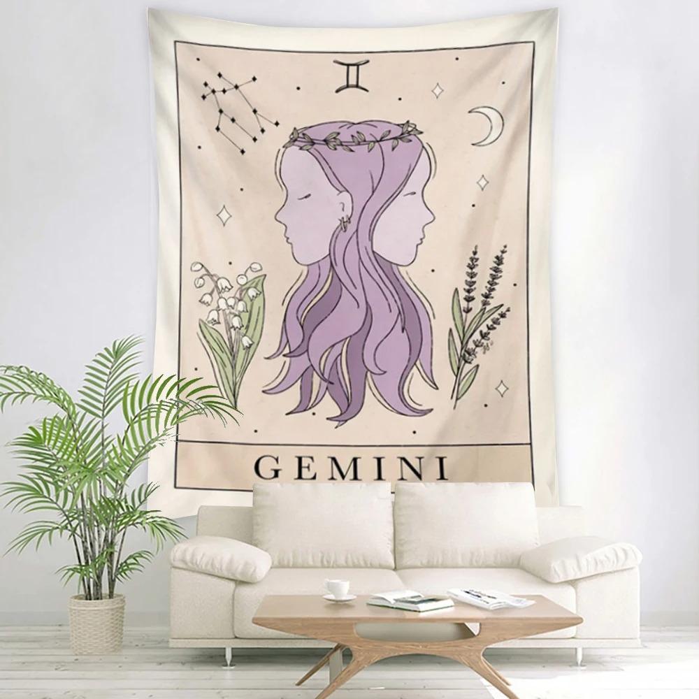 Twelve Constellation Pattern Tapestry Office Living Room Tapestry Home Wall Decoration Tapestry