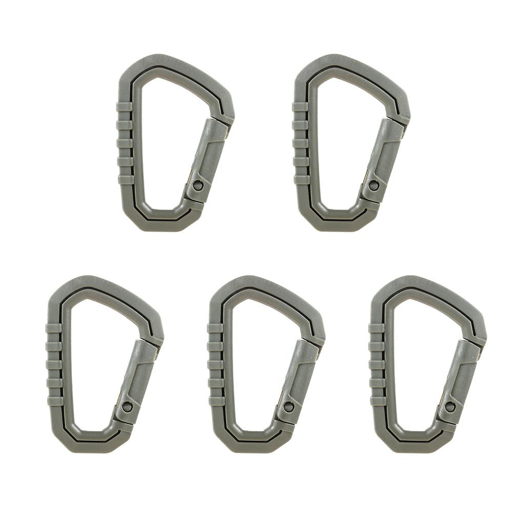 5 Stück Hike Hang Karabiner Molle Leichte Schnalle Schlüsselanhänger Haken Rucksack Outdoor Bergsteigen Camping Taktischer D-Ring Schnalle