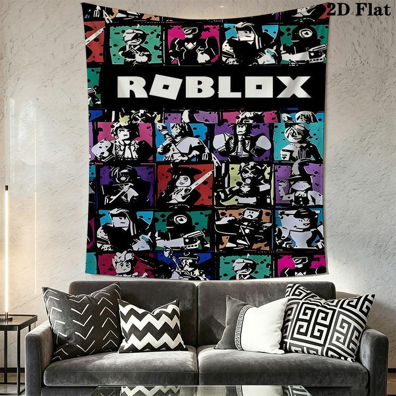 Roblox Poster Wall Hanging Printed Fabric Blanket Decorative Tapestries for Bedroom Living Room Home Decor