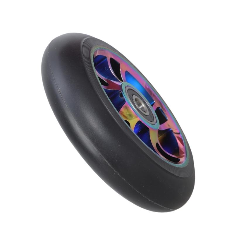 2lots Scooters Replacement Wheel with Bearings Aluminum Alloys Scooters Wheel for Aggressive Trick Cycling