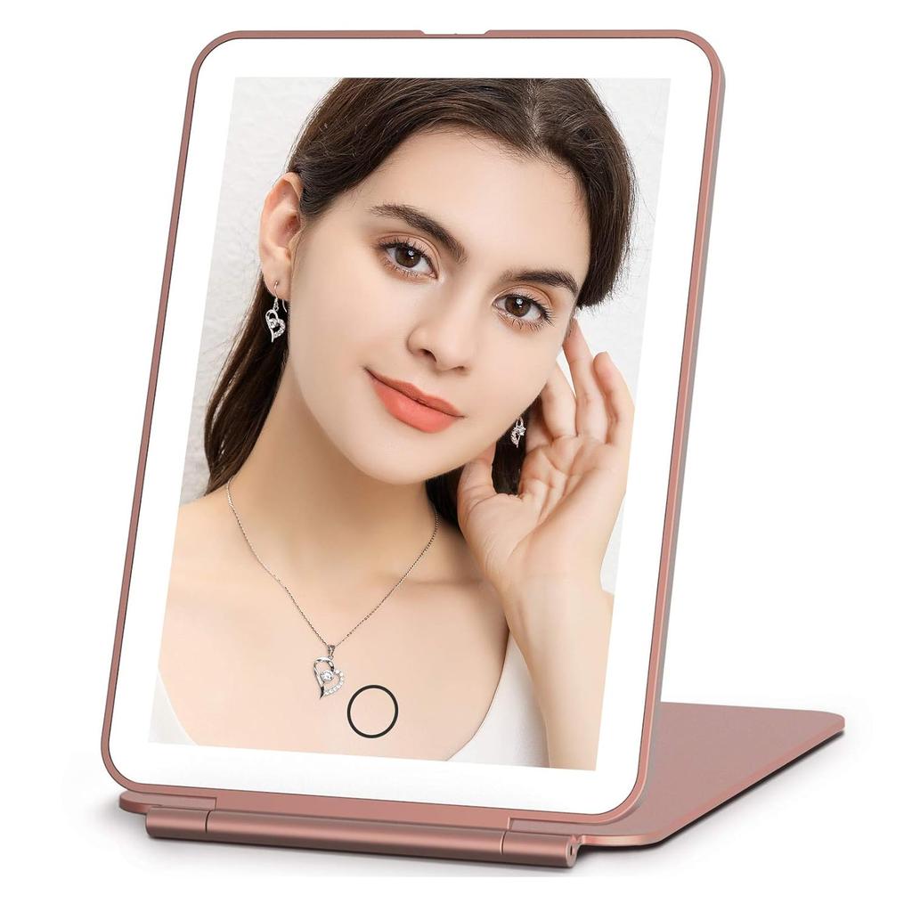 Rechargeable Travel Makeup Mirror , Portable Lighted Beauty Mirror