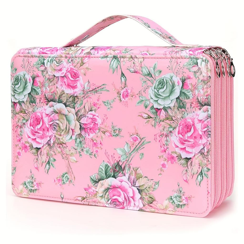 124 Slot Multicolor Large Capacity Pencil Case 3 Layer Zipper Pouch ForMarkers And Colored Pencils Art Supplies Organizer