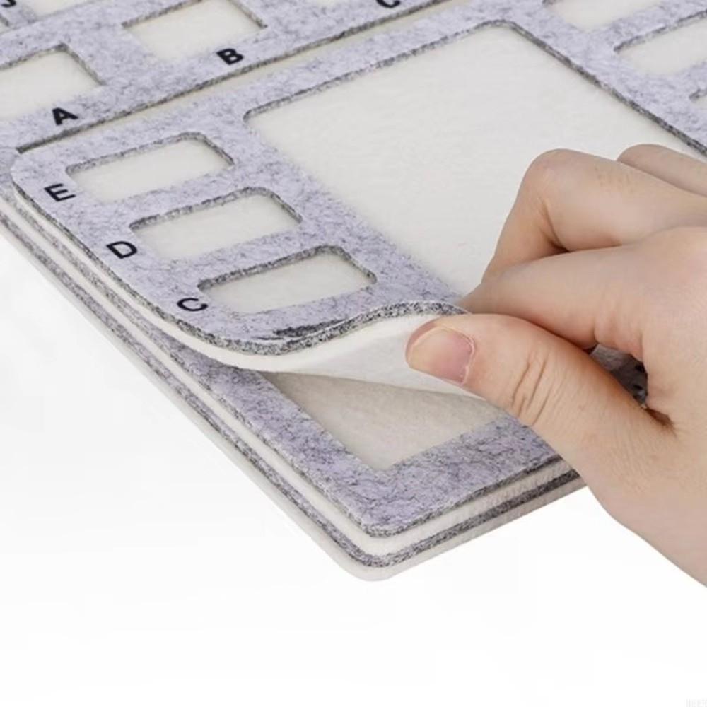 High Quality Felt Felt Beading Tray Felt Surfaces Alphabetic Scale Beading Mat Measurement Markings Nonslip Bead Pad Art Crafts