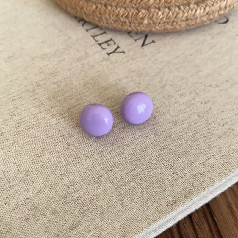 Pinkdudu Dopamine Candy Colorful Bun Bean Stud Earrings for Women Cute Round Multicolored Happy Style Drops PD2515