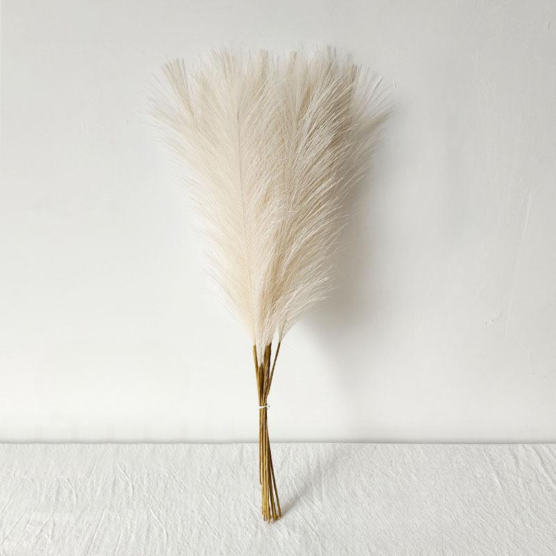55CM 5/10/20PCS Fluffy Pampas Grass Boho Decor Flower Fake Plant Reed Simulated Wedding Party Home Decoration Artificial Flowers