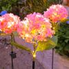 Solar Garden Lights Outdoor Waterproof LED Hydrangea Flower Light Villa Courtyard Decoration Lawn Landscape Lighting Solar Lamp