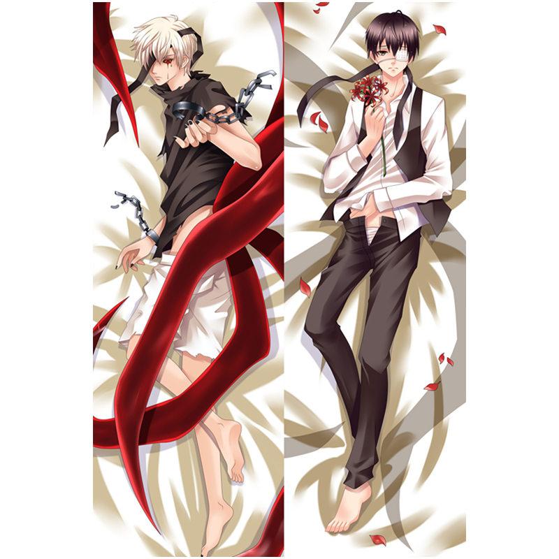Anime Tokyo Ghoul Kissenbezüge Kaneki Ken Maske Touka Touka Kirishima Dakimakura Hülle Beidseitig Bettwäsche Umarmendes Körperkissenbezug