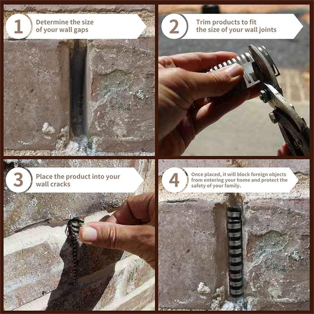 40PCS Stainless Steel Brick Weep Hole Covers for Brick Walls,2.75IN Fire Bricks Can Be Cut or Stacked