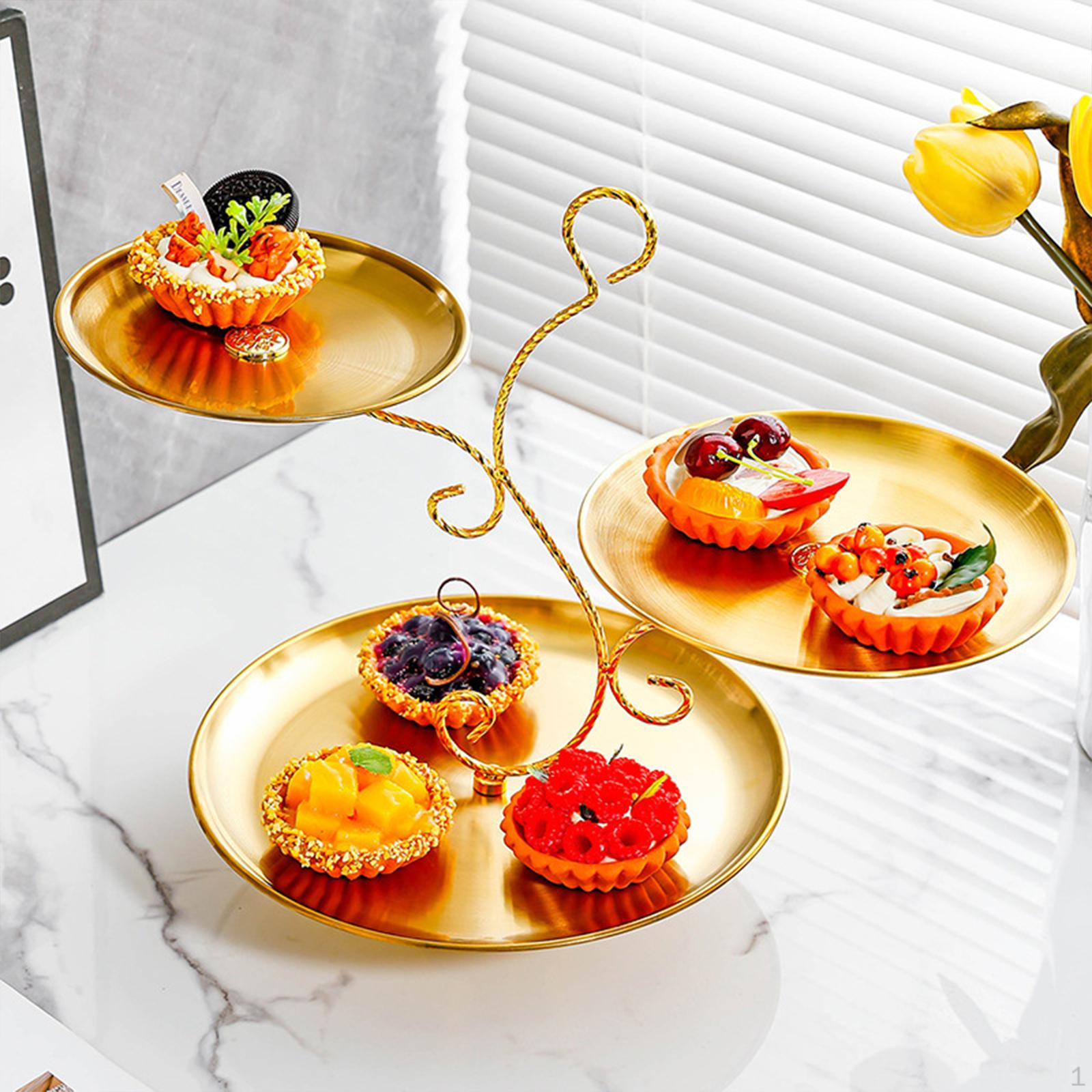 

3-слойная витрина для кексов, многоуровневый поднос для сервировки кондитерских изделий, торт, фруктовое печенье, конфеты L