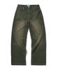 Pantalons en velours côtelé délavé vintage FILLUMINATE - Kaki