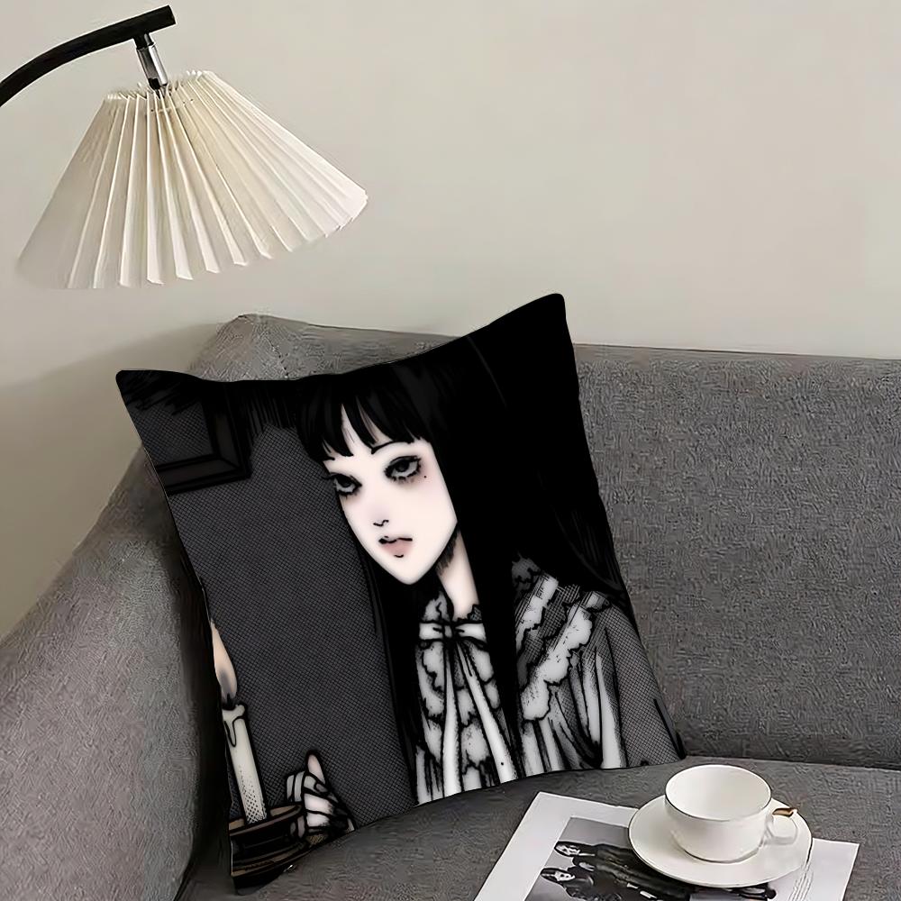 

TTomie JunjiitoesS Comic Cushion Cover Pillowcase Ultra Soft Skin Friendly Fabric Cloud Like Comfort Concealed Zipper 30x30cm