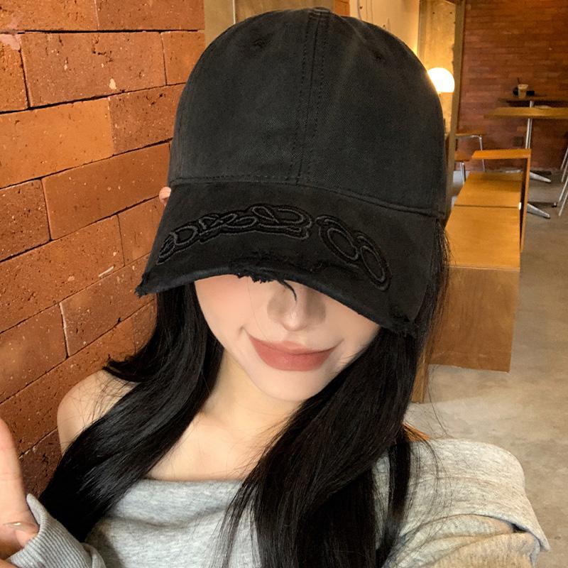 Nischen-Street-Trendmarke Retro gewaschene alte Kappe weibliches Paar großer Kopfumfang Baseballkappe männliches Gesicht klein