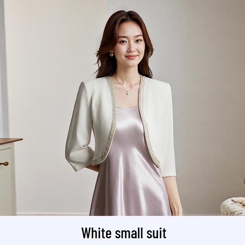 

Женский костюм-блейзер без воротника - Рукава три четверти, Весна/Лето 2025 Профессиональная рабочая одежда XXXL