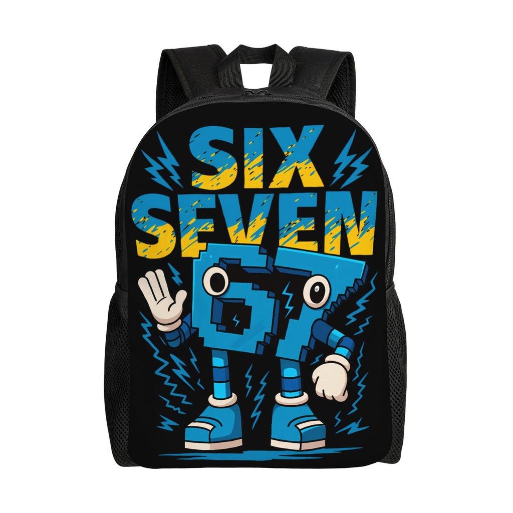 67 Six Seven 6-7 Backpack Funny Italian Brainrot Boy Polyester Outdoor Backpacks Big Leisure High School Bags Rucksack
