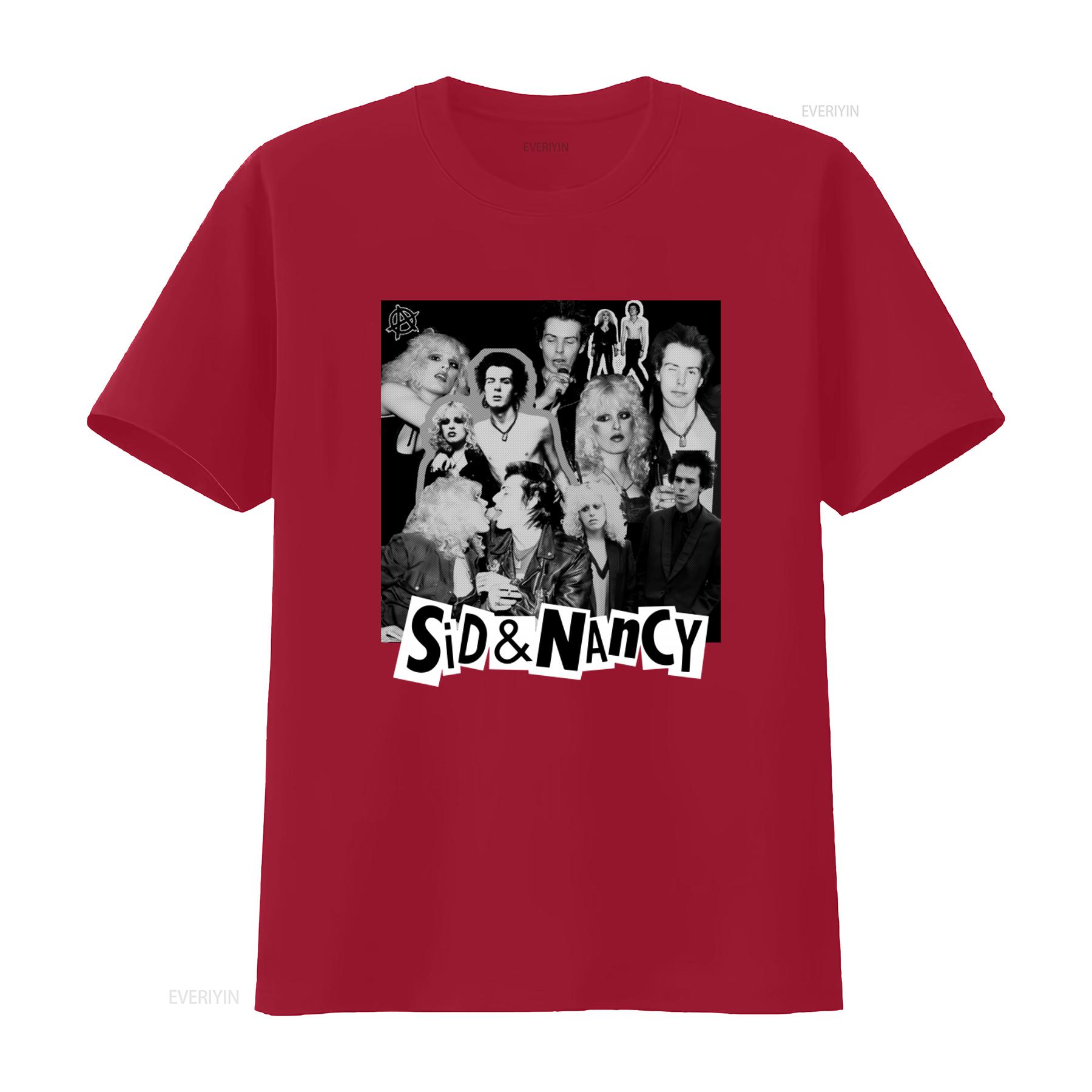 Sid and Nancy Punk Rock T shirt Vicious Inspired Design Documentary Style Print Vintage Fashion vintage Washed Stylish Unisex S