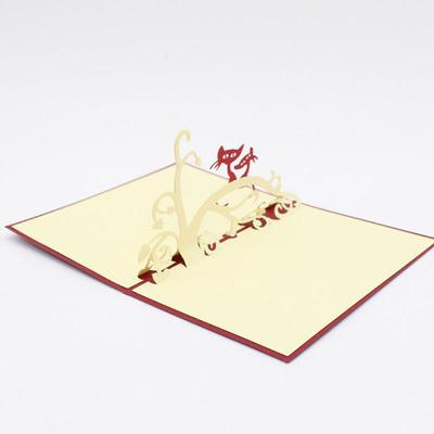 Red Seal Creative 3d Greeting Card Cat Mid Autumn Festival Holiday Thanksgiving Greeting Card Buy At A Low Prices On Joom E Commerce Platform