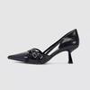 Fashion Pointed Toe High Heels Women Heeled Sandals Shoes Summer 2025 Trend Brand Sexy Party Pumps Shallow Leather Sandalias De Mujer