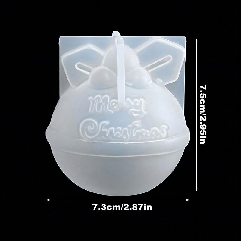 3D Christmas Circular Bell Silicone Candle Mold DIY Scented Stones Gypsum Soap Cement Mold Resin Plaster Crafts Mold Home Decor