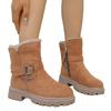 Außenhandel große Größe Schneestiefel Damen Winter neu seitlicher Reißverschluss gefüttert dicker Absatz warm Baumwollschuhe Damen