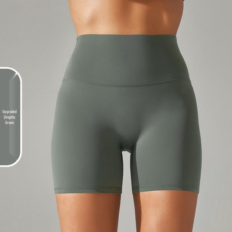 High-Waisted Seamless Yoga Shorts for Women - No Visible Lines, European & American Style, Perfect for Running and Fitness