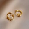 1pair New Women's Earrings With Niche Design Simple Ear Clips Light Luxury Versatile And Stylish Accessories