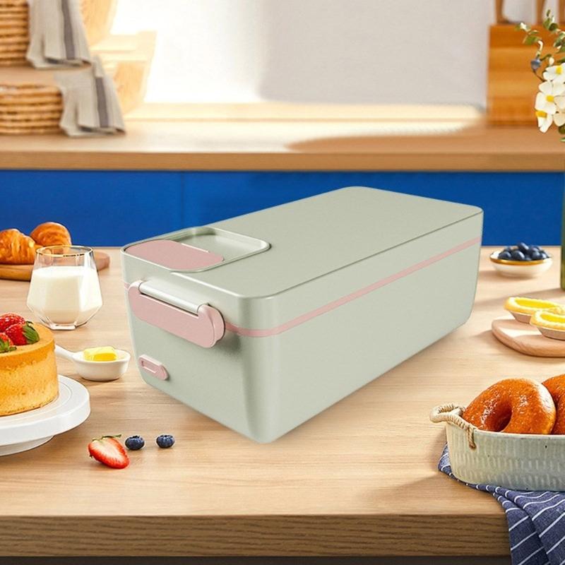Practical Lunch Box 3200mAh Food Box Self Warming Food Storage Box 304Stainless Steel Texture for Various Setting