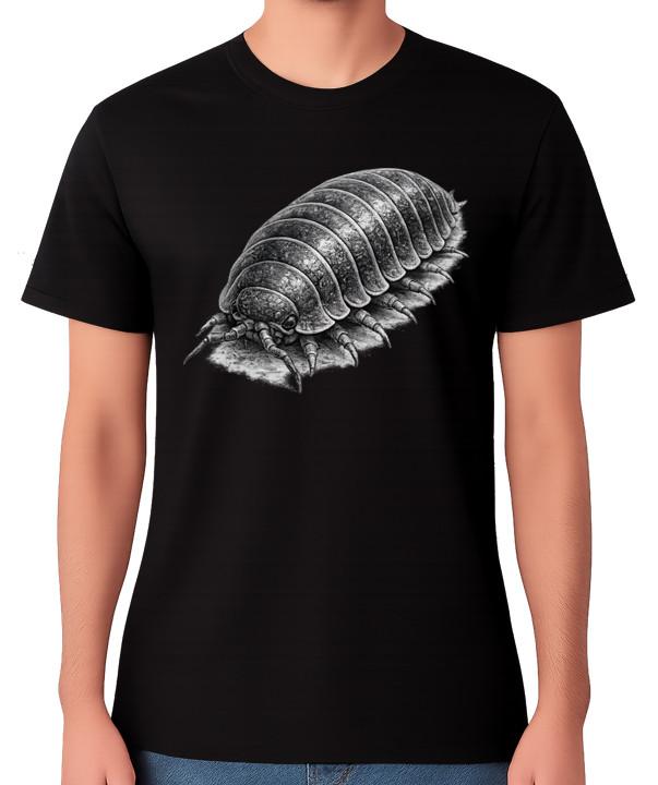 Realistic Woodlouse Isopod Art Unisex T-Shirt Nature Insect Design Tee S разноцветный
