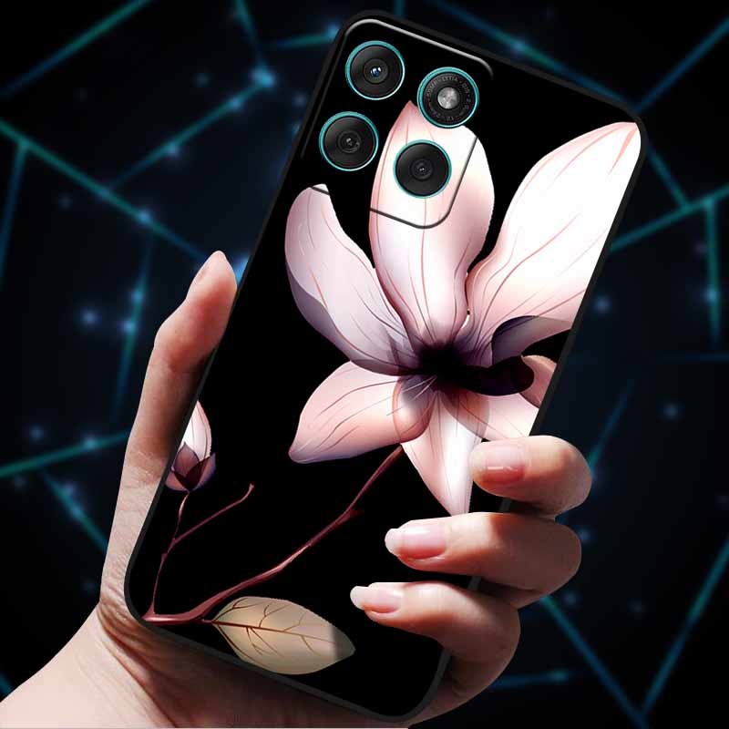 For Motorola Edge 60 Fusion Case 60Stylus 3D Flowers Emboss Phone Cases for Moto Edge 60 PRO Stylus Back Soft Silicone Bumper
