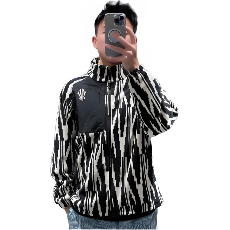 Anta Kyrie Basketball Serie Warmer Fleece Bequemer Vielseitiger Hoodie Jacke Unisex Oberbekleidung Schwarz 172611704-2