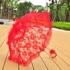 Vintage Lace Embroidery Umbrella Long Handle Lightweight Decorative Umbrella Wedding Party Bridal Dance Stage Performance Parasol Photography Props