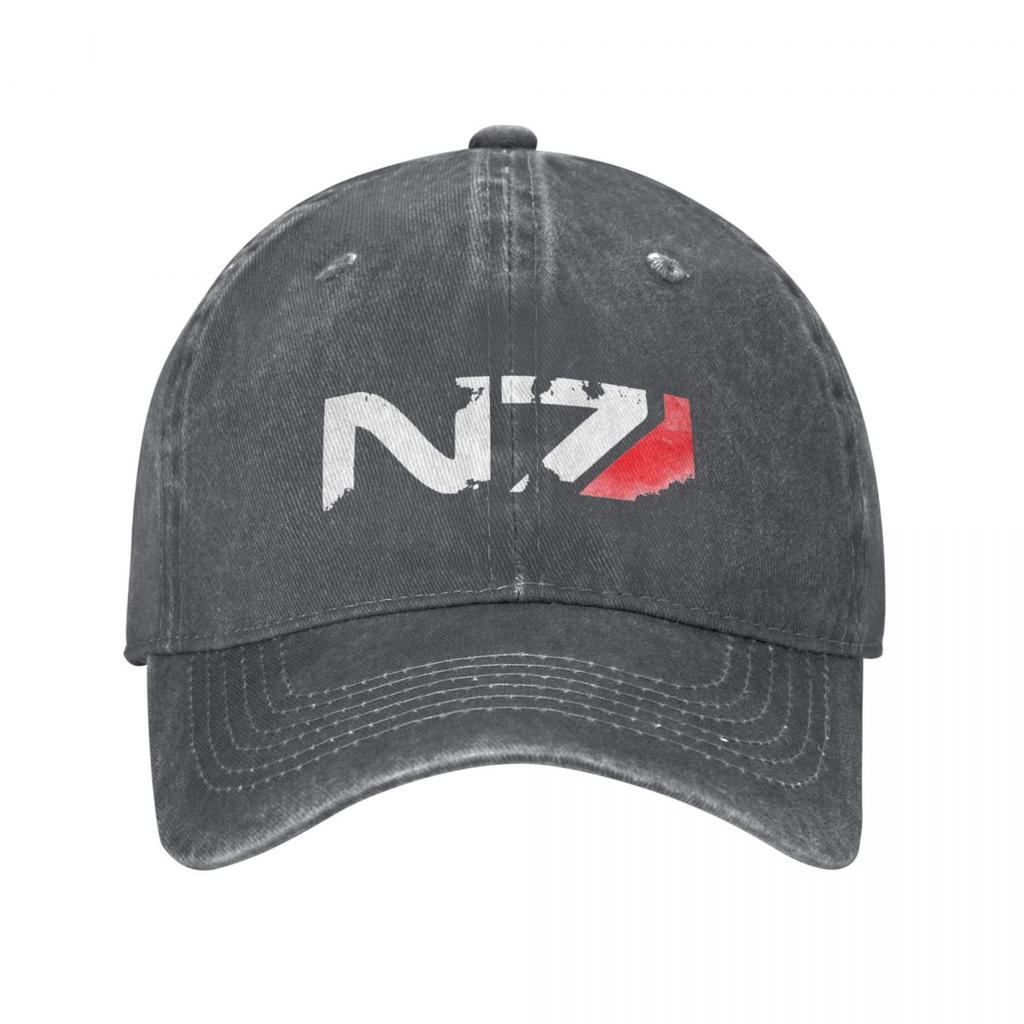Mass Effect N7 Baseball Cap Video Game Logo Men Women Designer Trucker Dad Hat Spring Fitted Retro Kpop Rock Baseball Caps