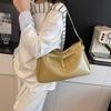 Korean Style Large Capacity Handbag Tote Bag Underarm Packs Fashion Retro PU Tote Bag  Women