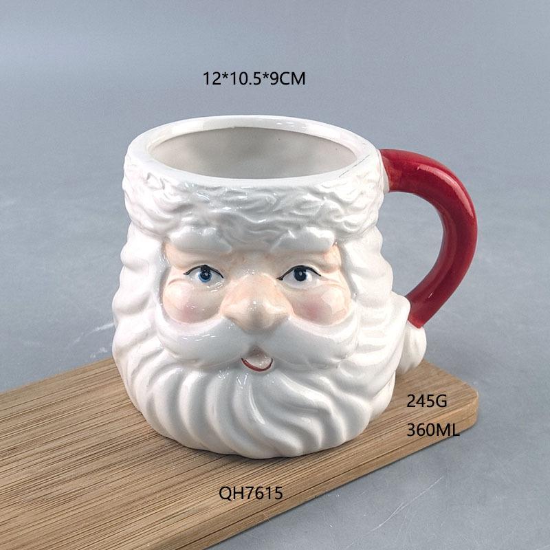 Water Cup Christmas Day Coffee Cup Ceramic Gingerbread Man Mug Cartoon Gift Holiday Gift 401-500ml
