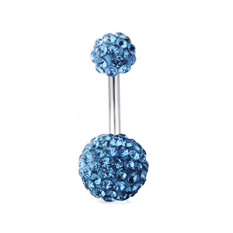 Hot Sale Polymer Clay Belly Button Ring with Diamond Ball