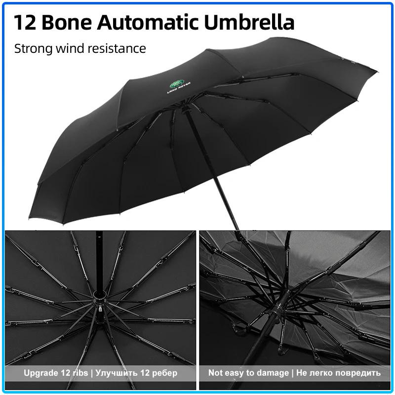For Land Rover Santana Maqueta Discovery 1 2 3 4 110 Ir3 Radio Control 1Pcs Windproof Rain Fully Automatic Compact 3 Folding Umbrella Car Accessories
