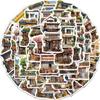 10/30/55pcs Vintage Japan Style Anime Street Shop Cartoon Stickers Aesthetic Building Decal DIY Notebook Laptop Cute Sticker Toy
