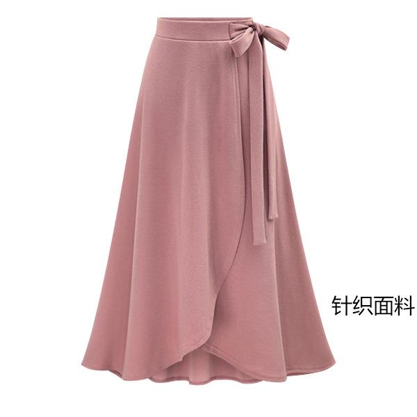 

Tooxika Юбка до середины тела 200 фунтов Женская юбка с высокой талией Неравномерная юбка Юбка с разрезом Большой размер Средней длины Бретели Женская юбка XL розовый