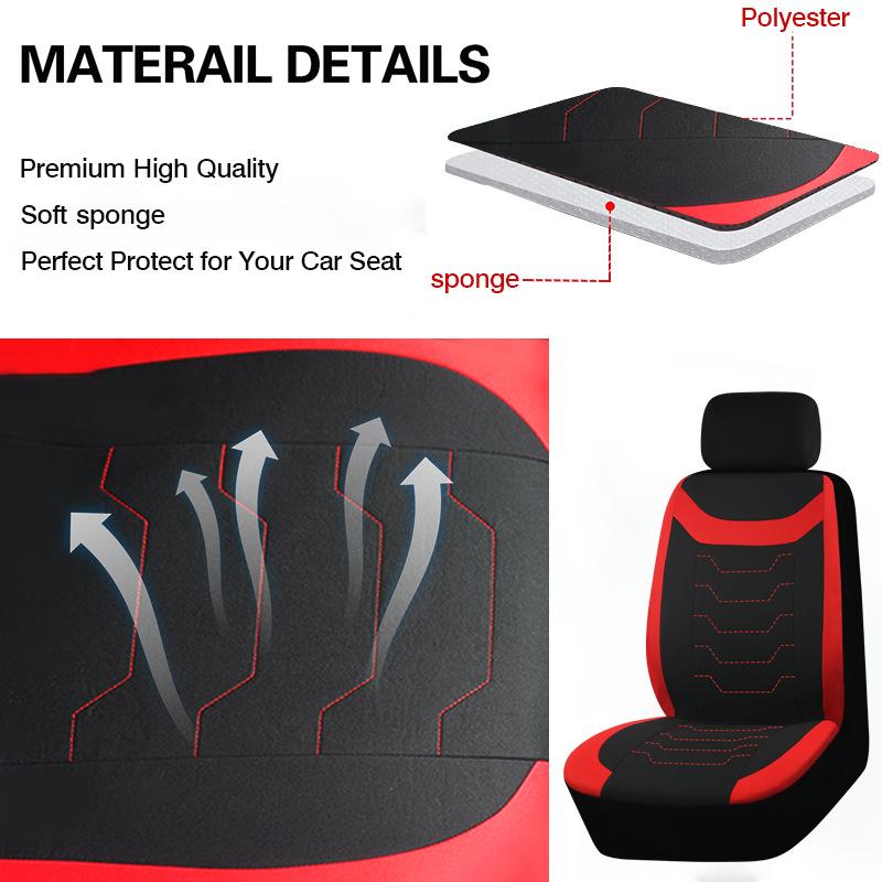 Universal Car Seat Cover Kit Full Seat Covers for Auto Car Seat Protect Luxury Breathable Mesh Seat Cover