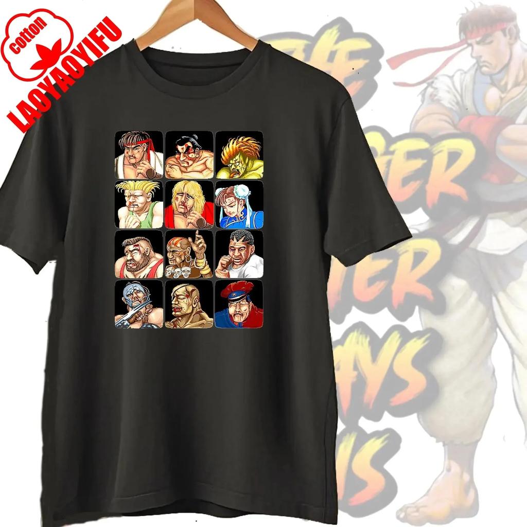 Novelty Street Fighter Select Classic Vintage Essential TShirt Short Sleeve Tees Boyfriend Fashion Clothes Women Men Streetwear