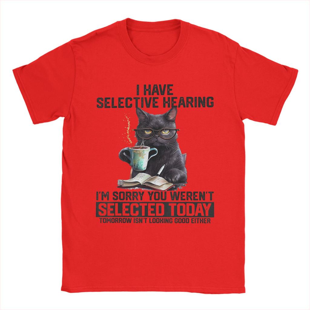 Sarcasm Humor Saying Cat Cotton T-Shirt For Men's Summer  Y2K Fun T Shirts O-Neck Leisure Tees Oversized Casual Clothes