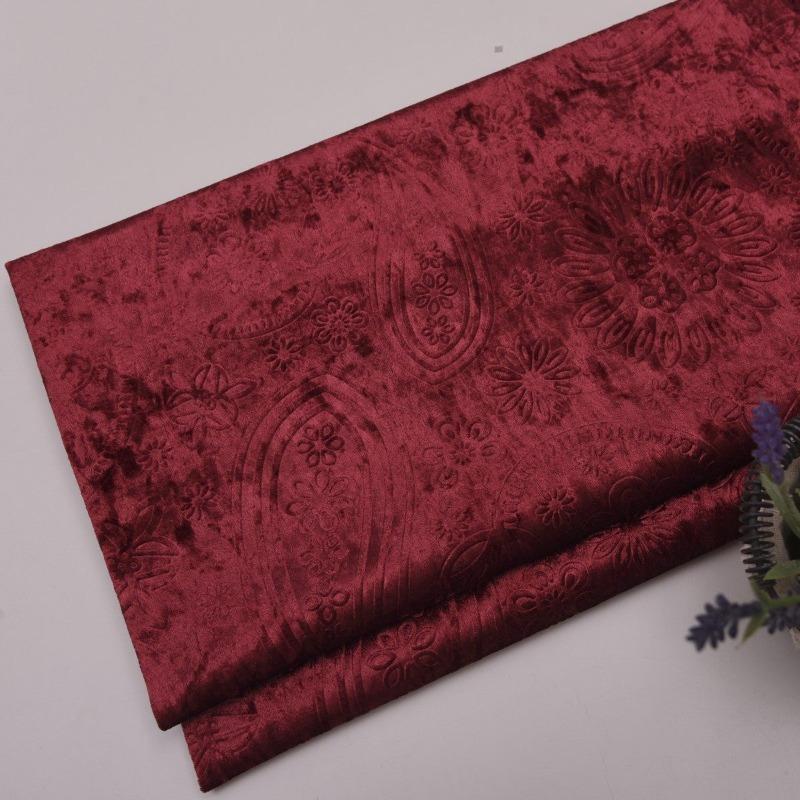 High Quality 3D Embossed Velvet Upholstery Fabric Solid Color for DIY Sewing Sofa Cover Throw Pillow Home Decoration Accessories