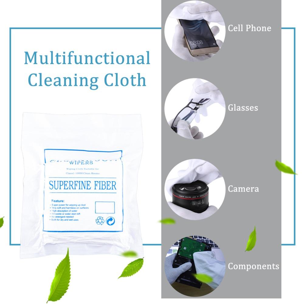 6 X 6 Inch Microfiber Cleaning Cloth 100pcs/bag Lens Wipes Cloth  For Phone Lens Glasses Screens