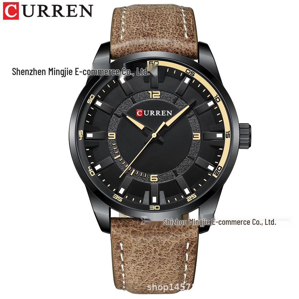 CURREN 8390 Men's Waterproof Business Quartz Watch - Stylish and Simple Design